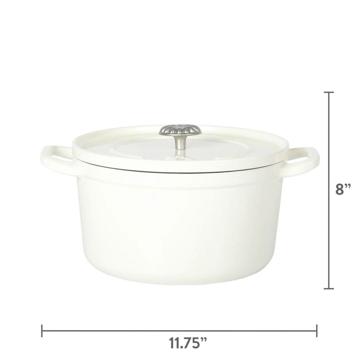 5-Quart Enameled Cast Iron Dutch Oven with Lid, Linen