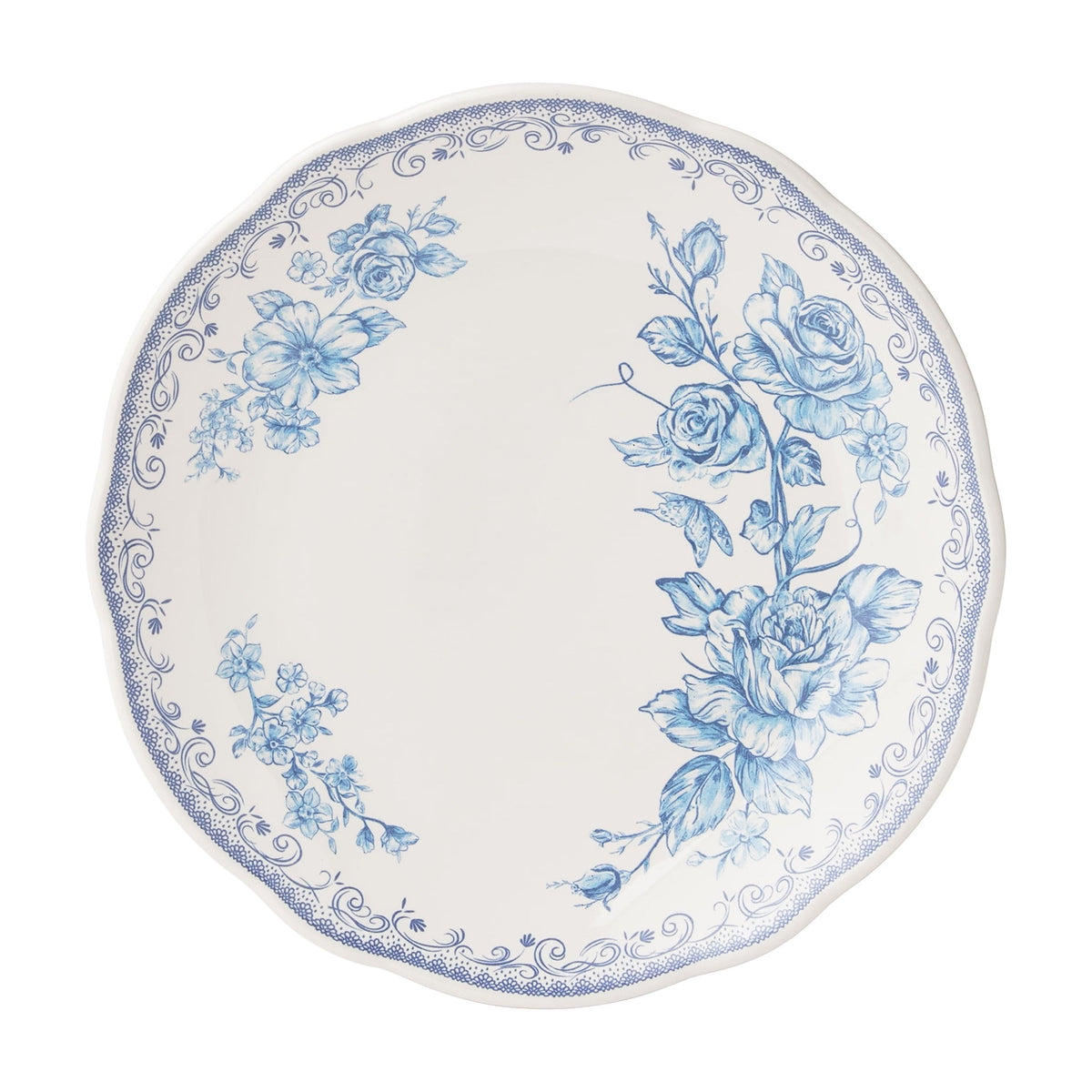 Agatha 12-Piece Stoneware Dinnerware Set, Blue