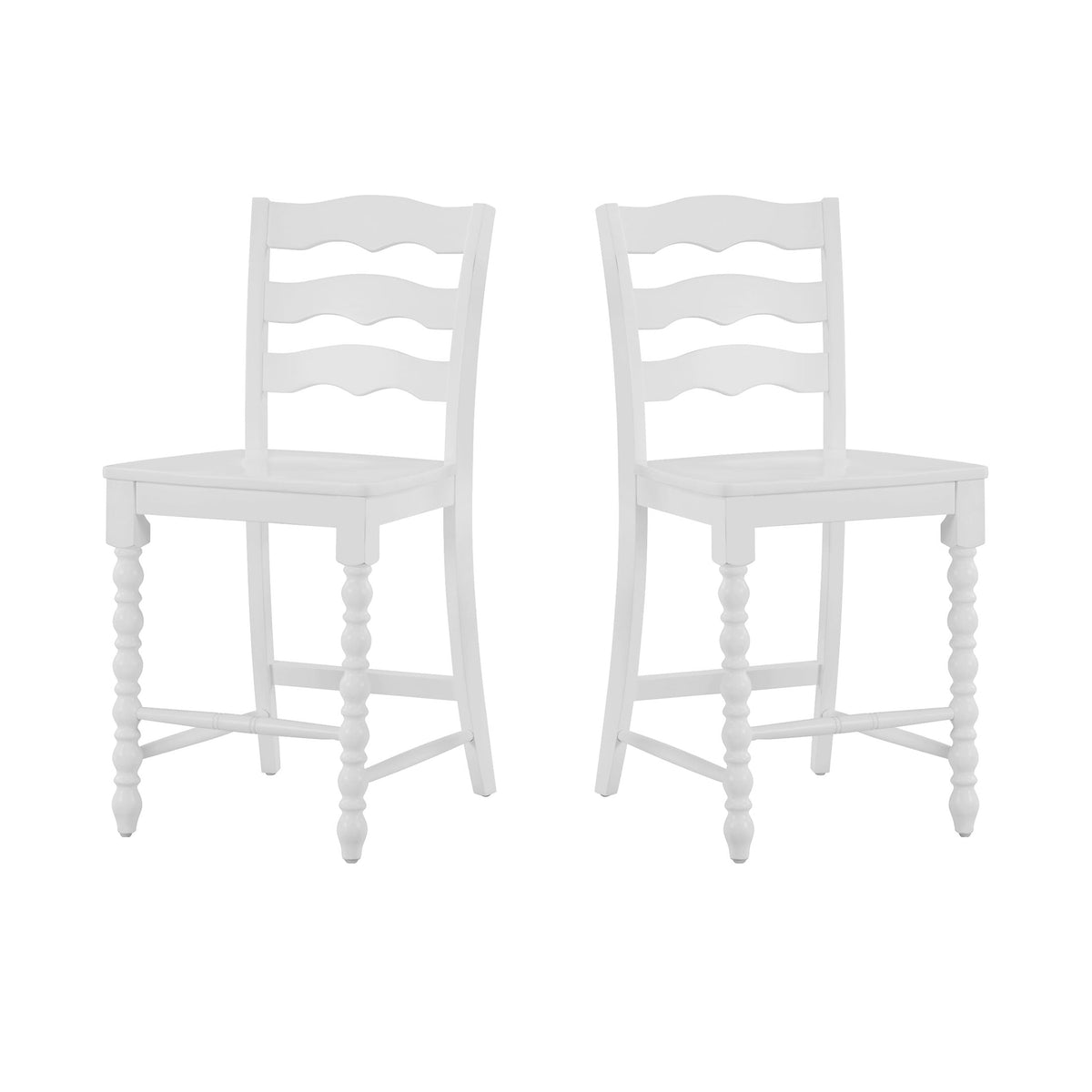 Harper Counter-height Wood Stools, 2 Pack, White
