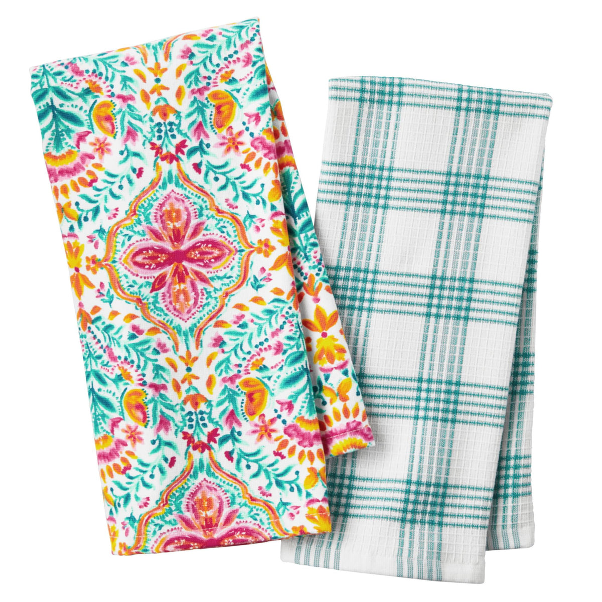 4-Pack The Pioneer Woman Folk Geo Kitchen Towel Set Multicolor 16W X 28L 2-Piece