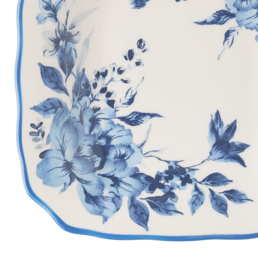 Delilah Stoneware Appetizer Plates, Blue, Set of 6