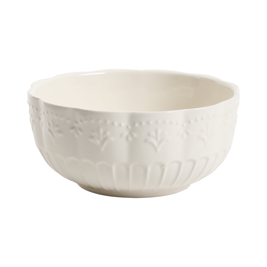 Toni 12-Piece Plates & Bowls Dinnerware Set, Linen