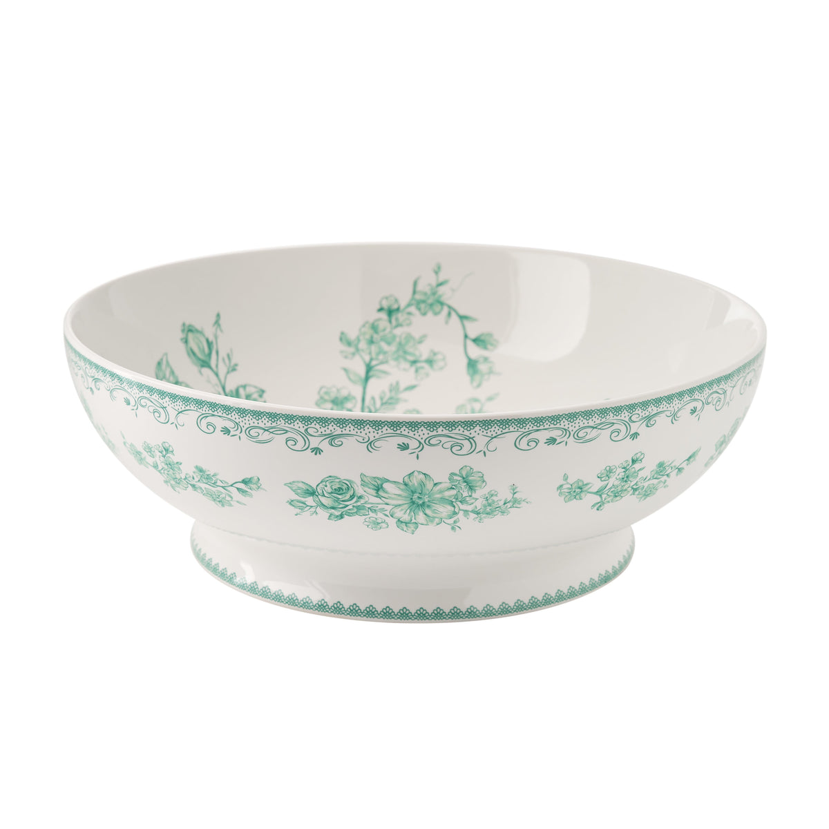 Agatha Stoneware 11-inch Serving Bowl, Green