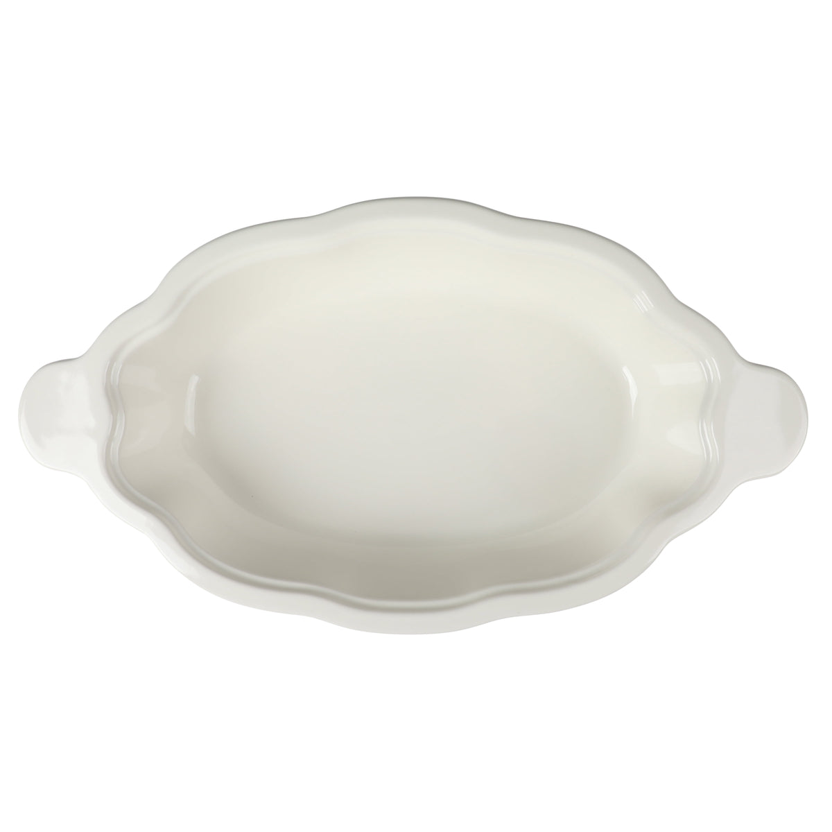 3-Quart Oval Pumpkin Stoneware Baker with Lid, Linen