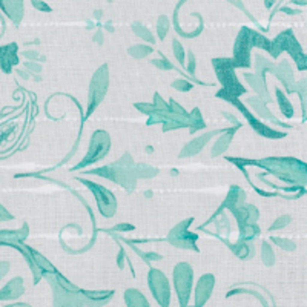 Maize Sheer Curtain Panel, Teal, 1 Panel, 50"W x 84"L