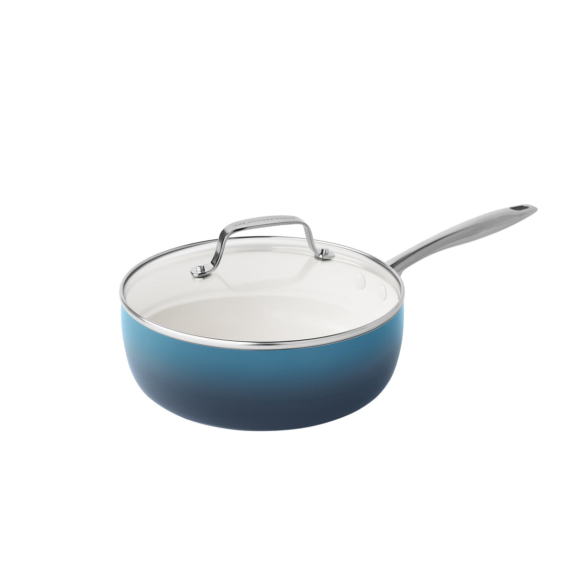 Harlow 15-Piece Cookware Set, Ceramic Nonstick Pots and Pans Set, Denim Blue