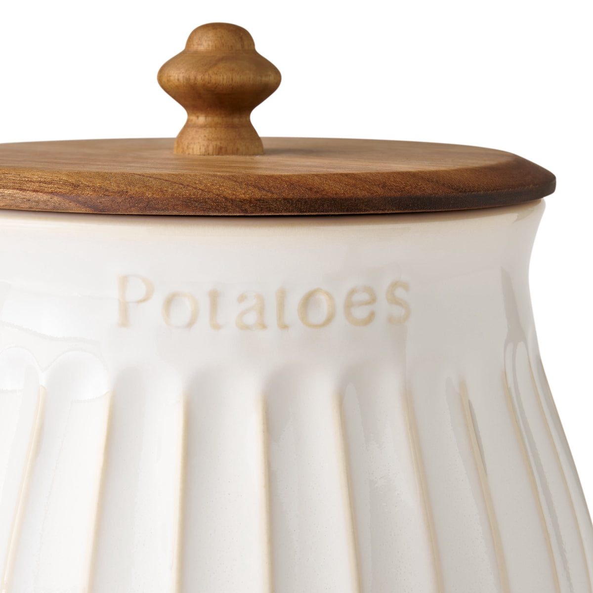 Colette Stoneware Potato Keeper, White