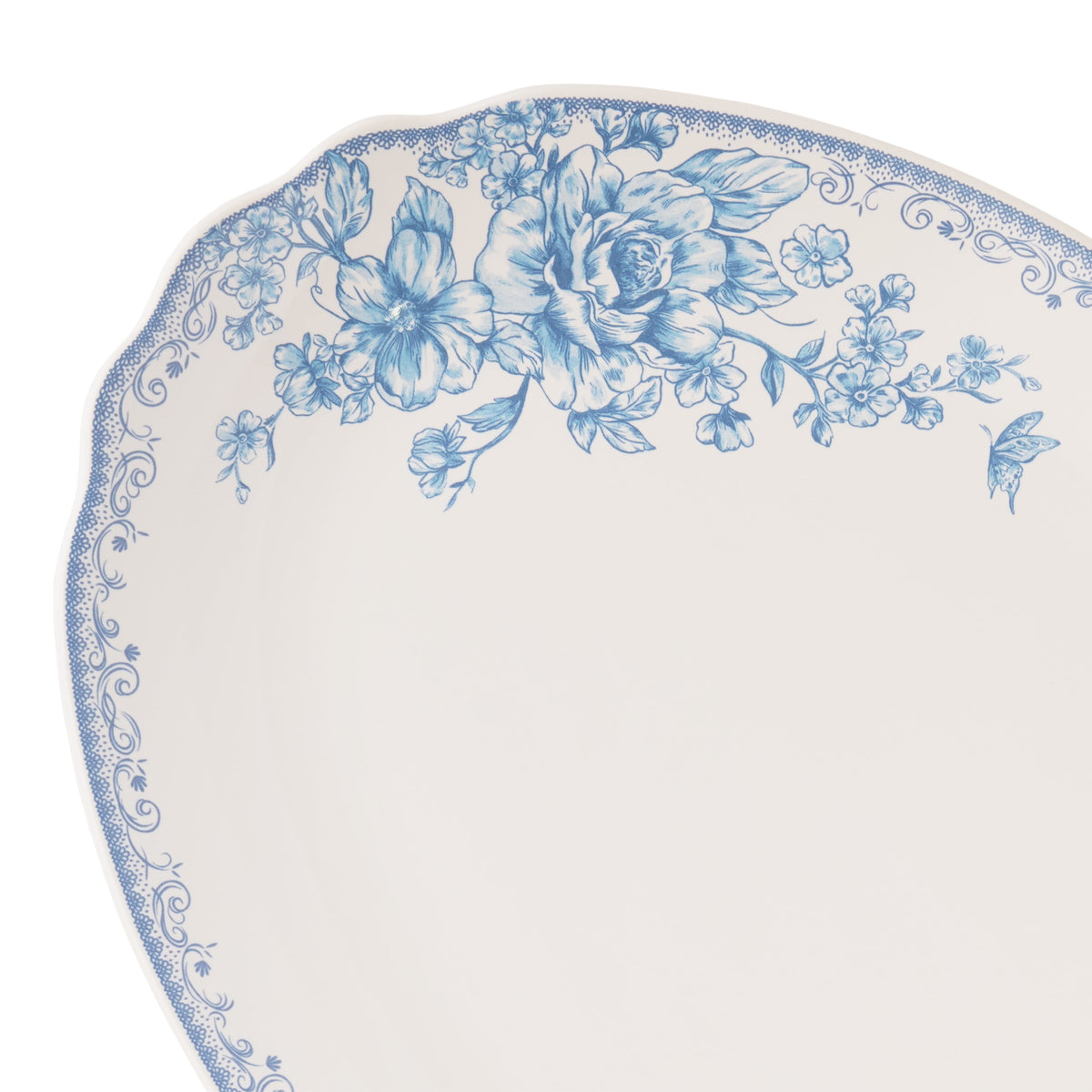 Agatha Stoneware 16-inch Serving Platter, Blue