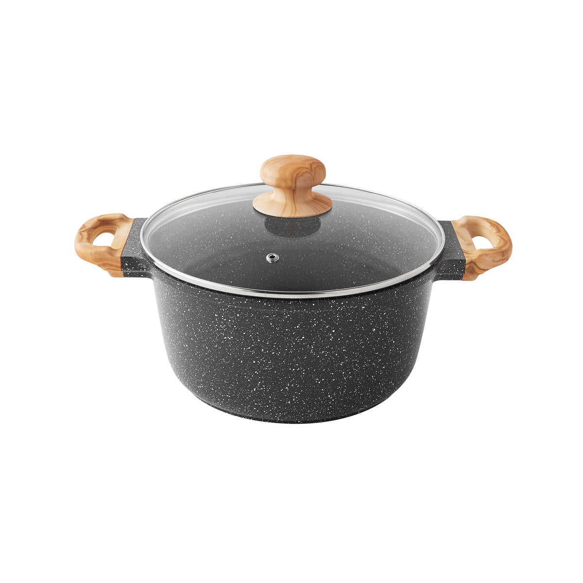 Prairie Signature 14-Piece Cast Aluminum Cookware Set, Charcoal