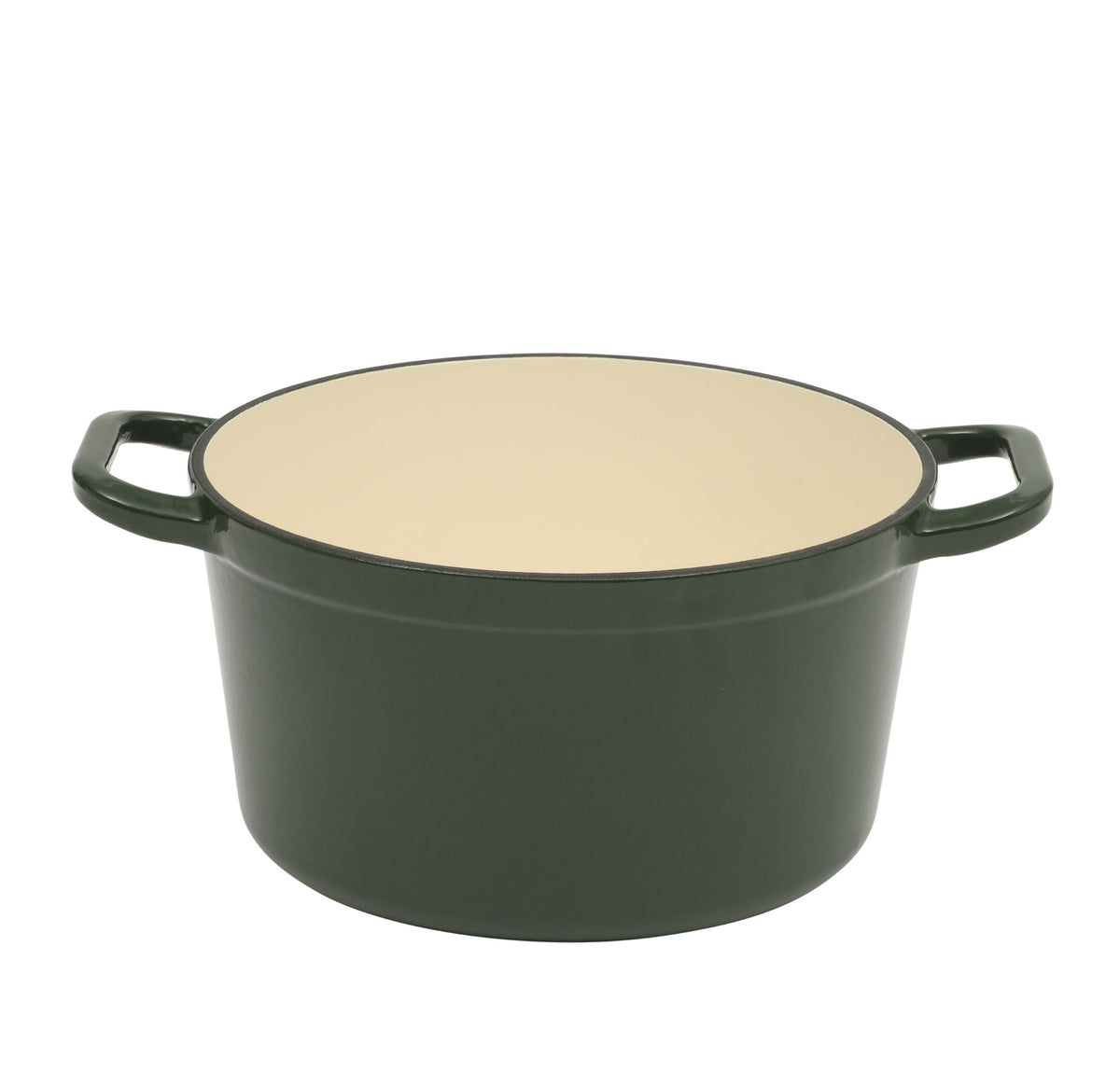 5-Quart Enamel Cast Iron Dutch Oven with Lid, Dark Green - Rustic Home