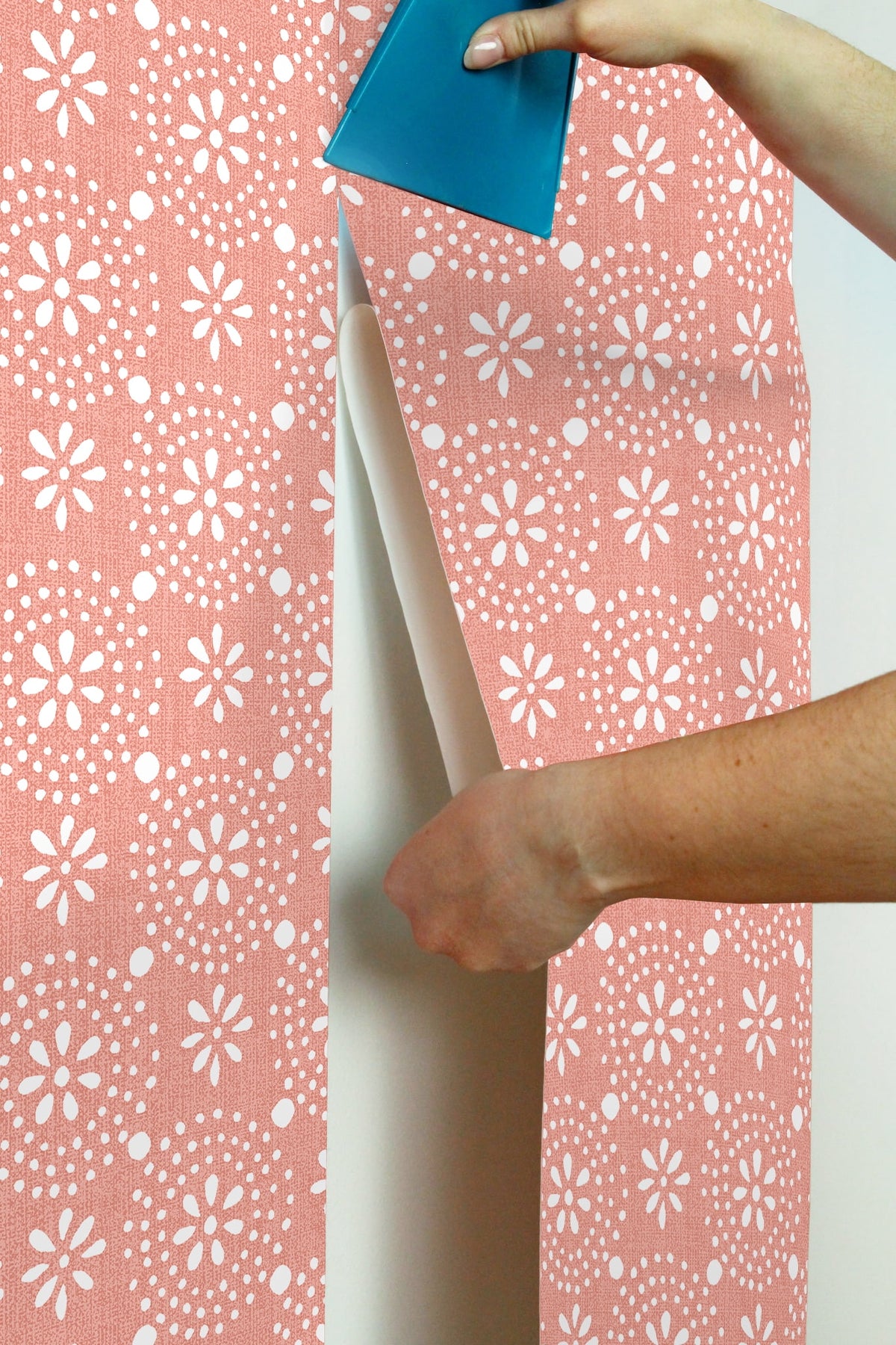 Green Floral Geo Peel & Stick Vinyl Wallpaper, 215-in by 20.5-in, 30.75 sq.