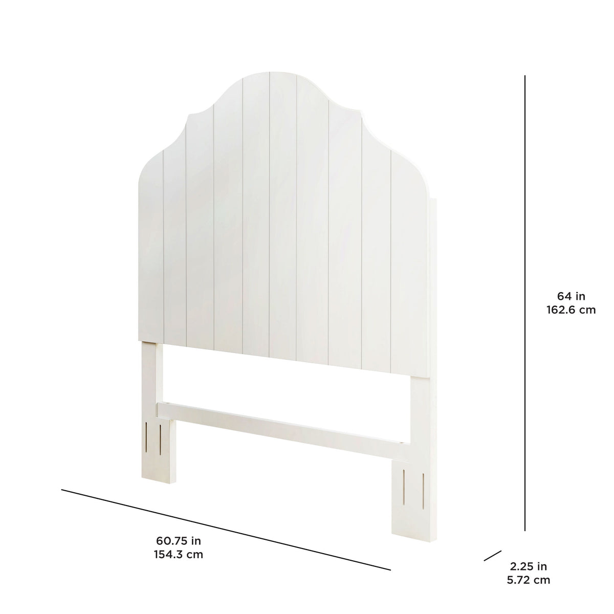 Queen Headboard Solid Wood, White
