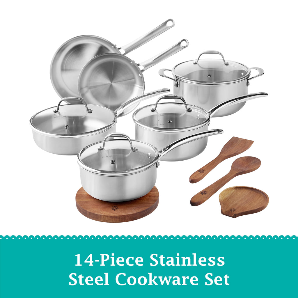 14-Piece Stainless Steel Cookware Set, Cookware & Utensil Set