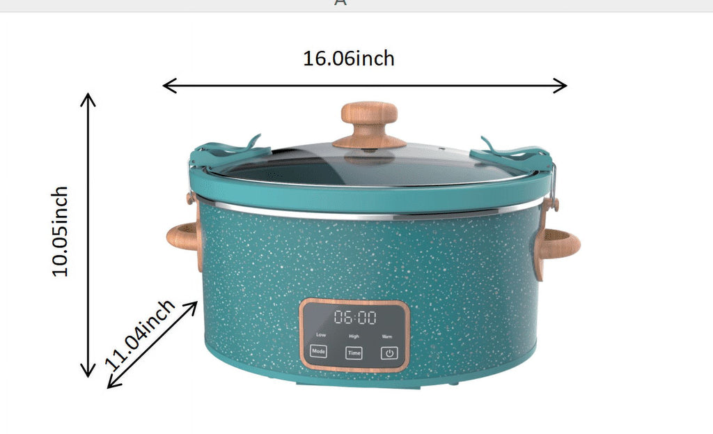 Teal Speckle 6 Quart Slow Cooker