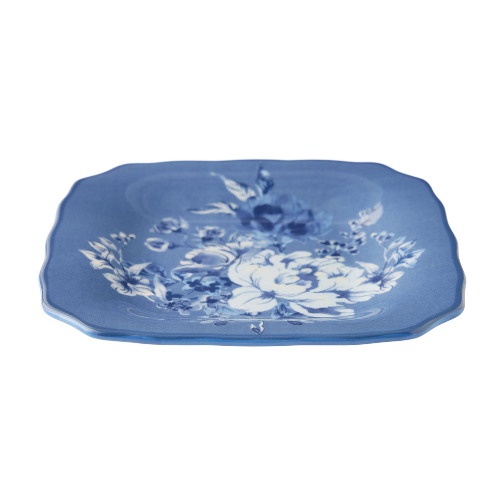 Delilah Stoneware Appetizer Plates, Blue, Set of 6