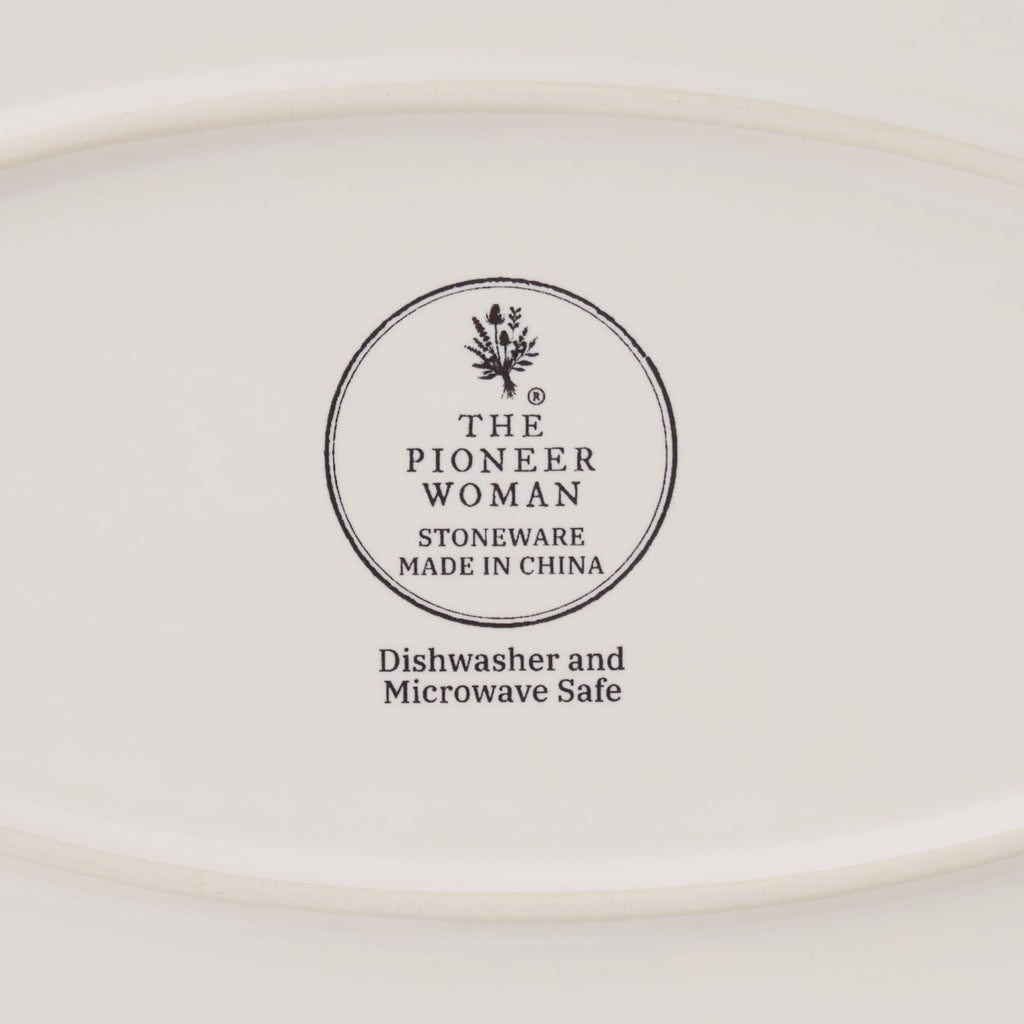 Agatha Stoneware 16-inch Serving Platter, Blue