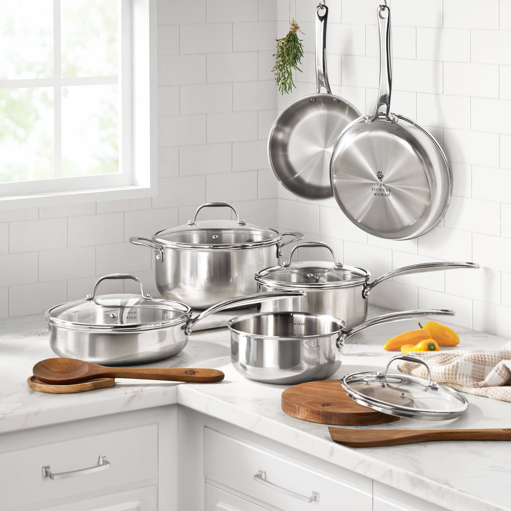 14-Piece Stainless Steel Cookware Set, Cookware & Utensil Set