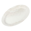 Vintage Lace 20-inch Stoneware Oval Serving Tray Platter, White