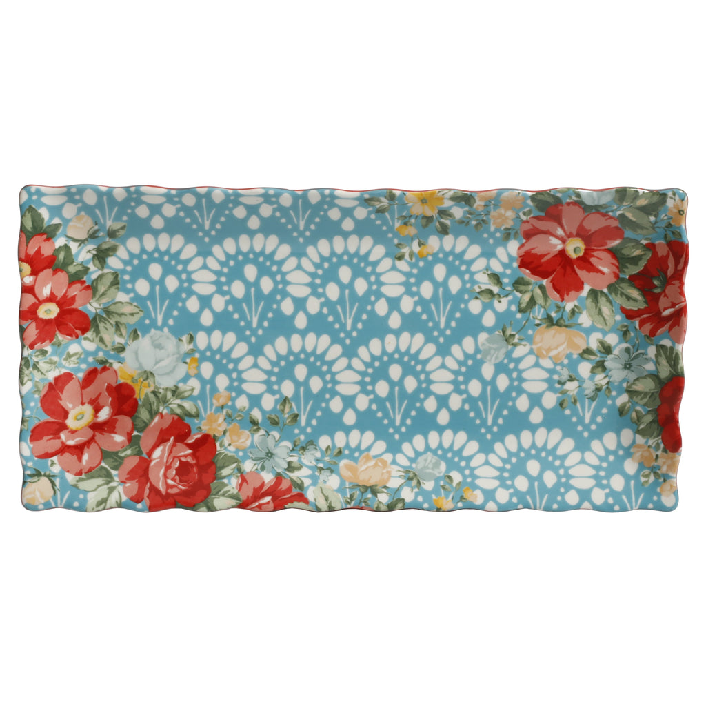 Floral Medley 12.3" Stoneware Serving Platters, 3-Piece Set