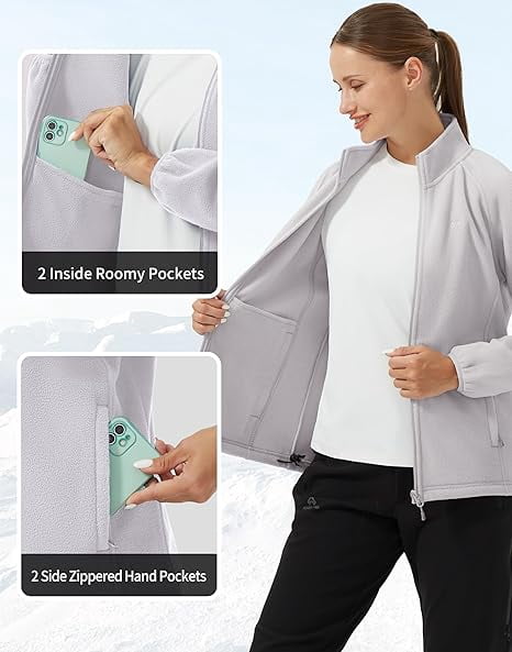 Athleisure Fleece Long Sleeve Jacket, Women's
