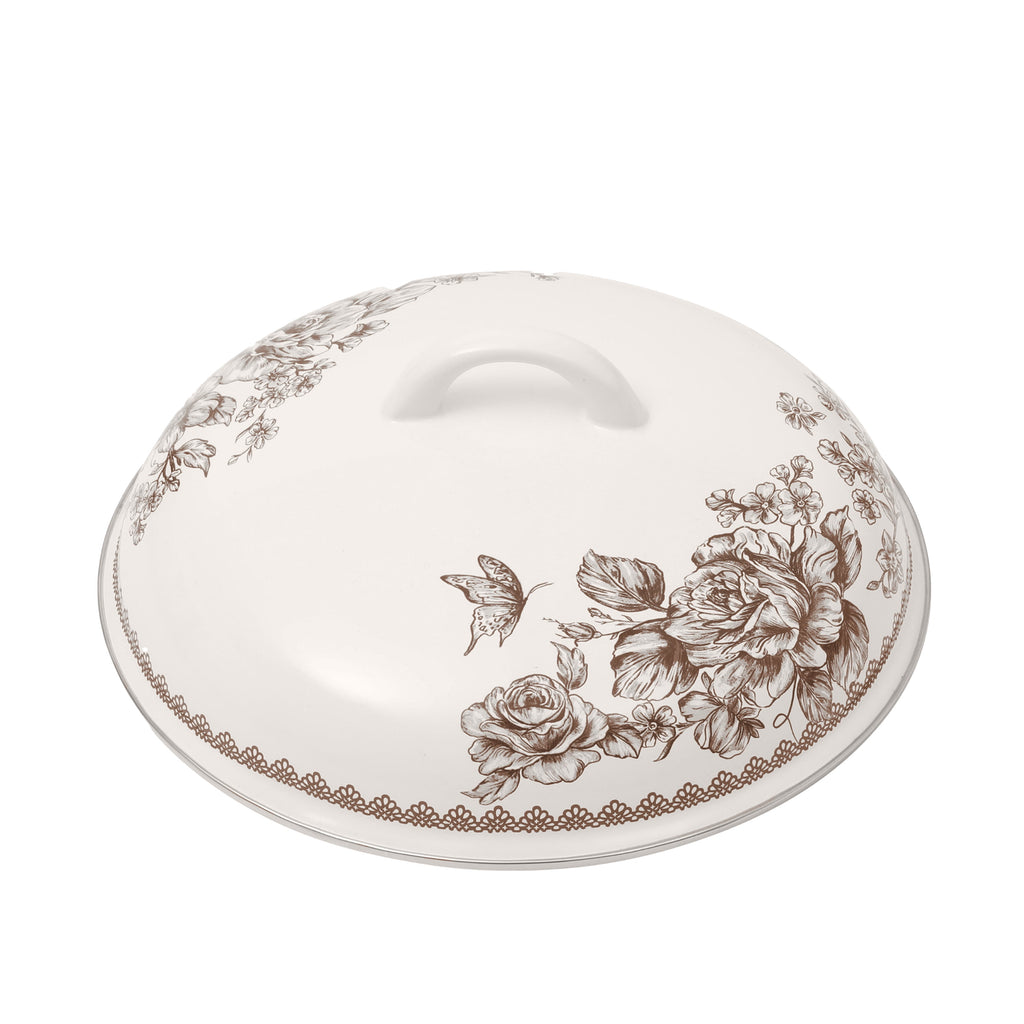 Agatha 12 Qt Enamel on Steel Stock Pot with Lid, Brown - Farmhouse