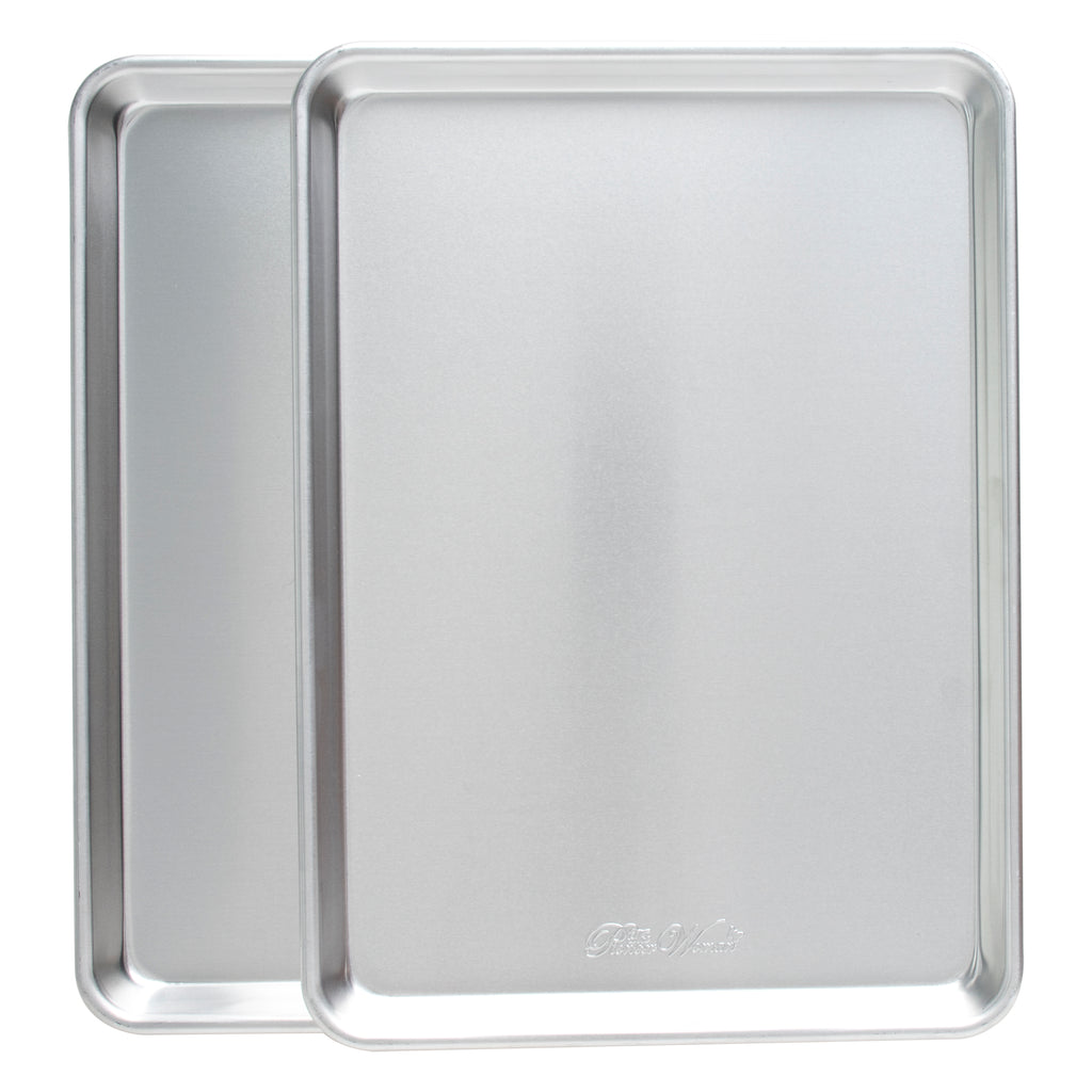 Naturals Aluminum 2 Pack Half Sheet Set Silver 17.1" x 12.1" x 1"