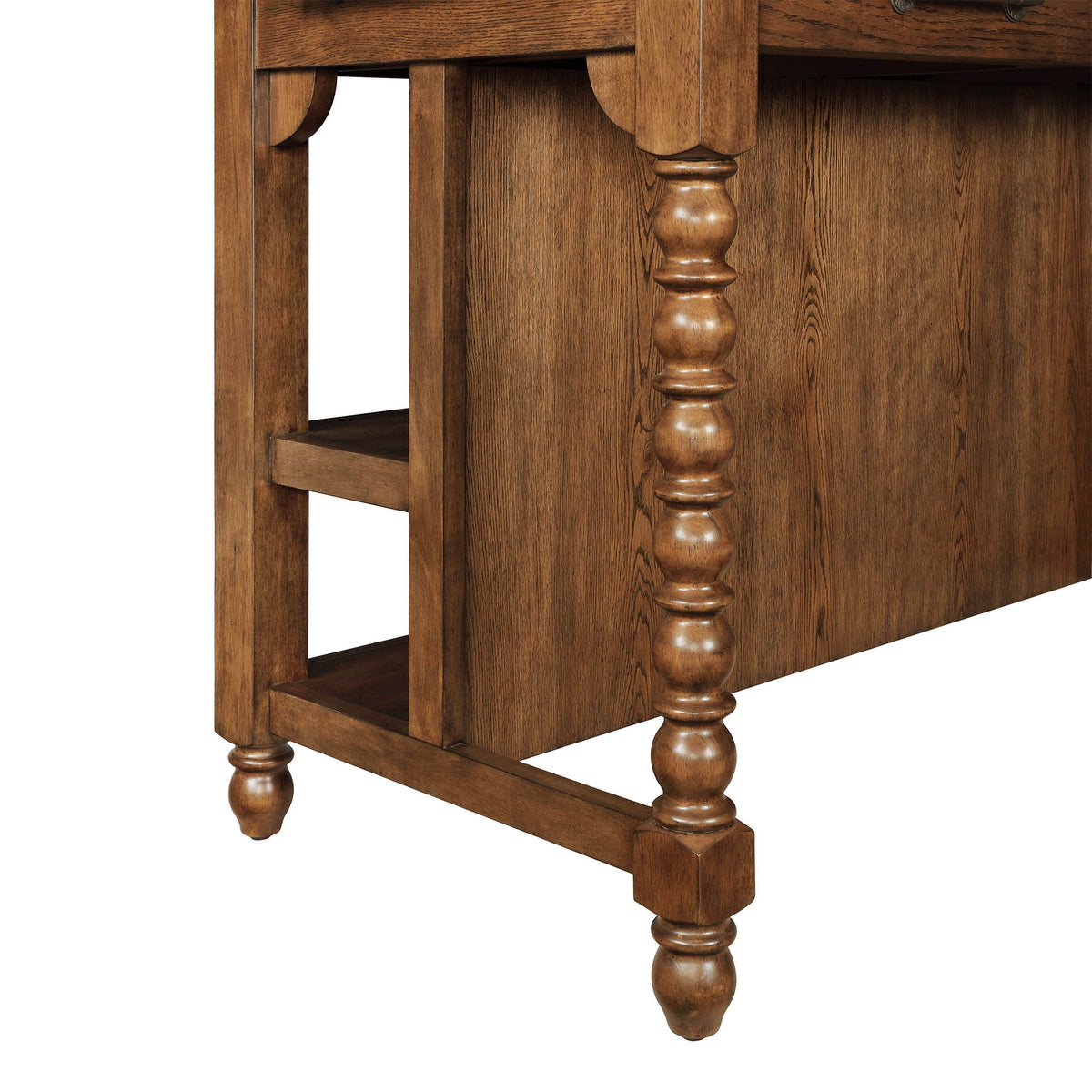 Harper Kitchen Island with Drawers, Homestead Brown