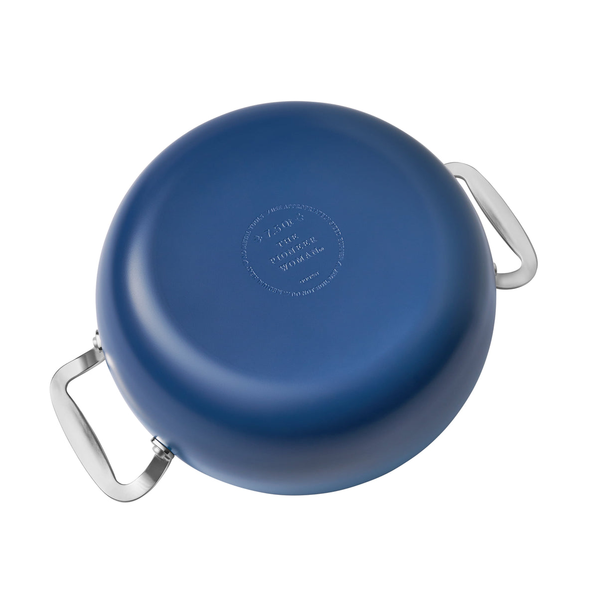 Harlow 7.5 Qt Ceramic Nonstick Stock Pot with Lid, Denim Blue - Farmhouse
