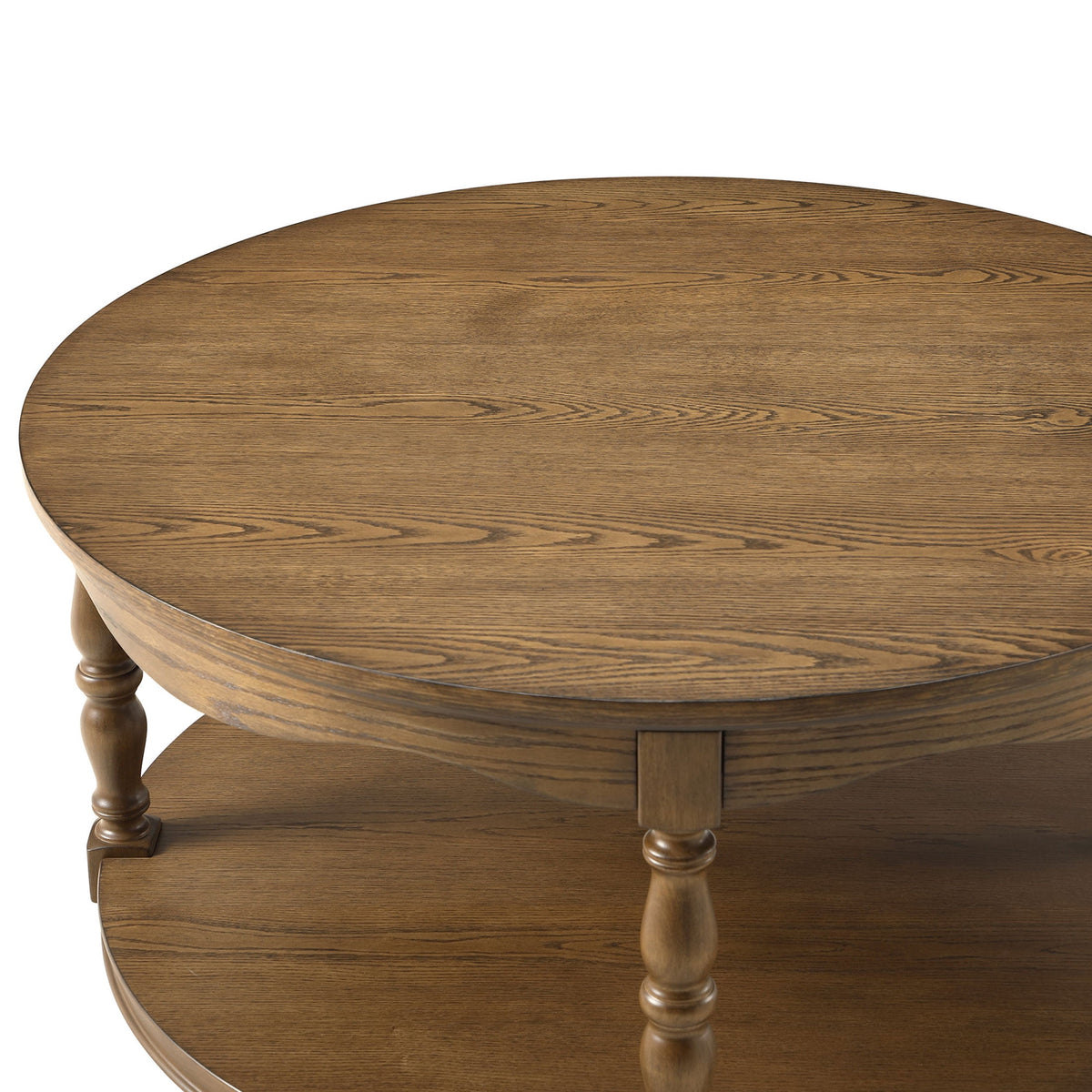 Helen Round Coffee Table, Heirloom Brown