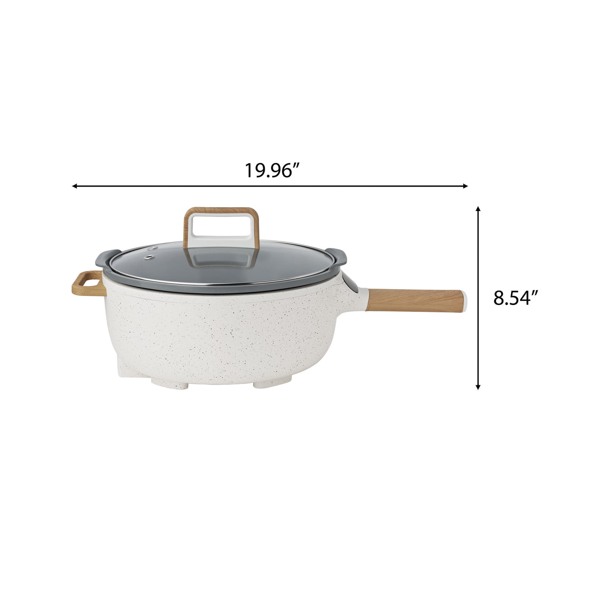 Electric Skillet with Detachable Handle