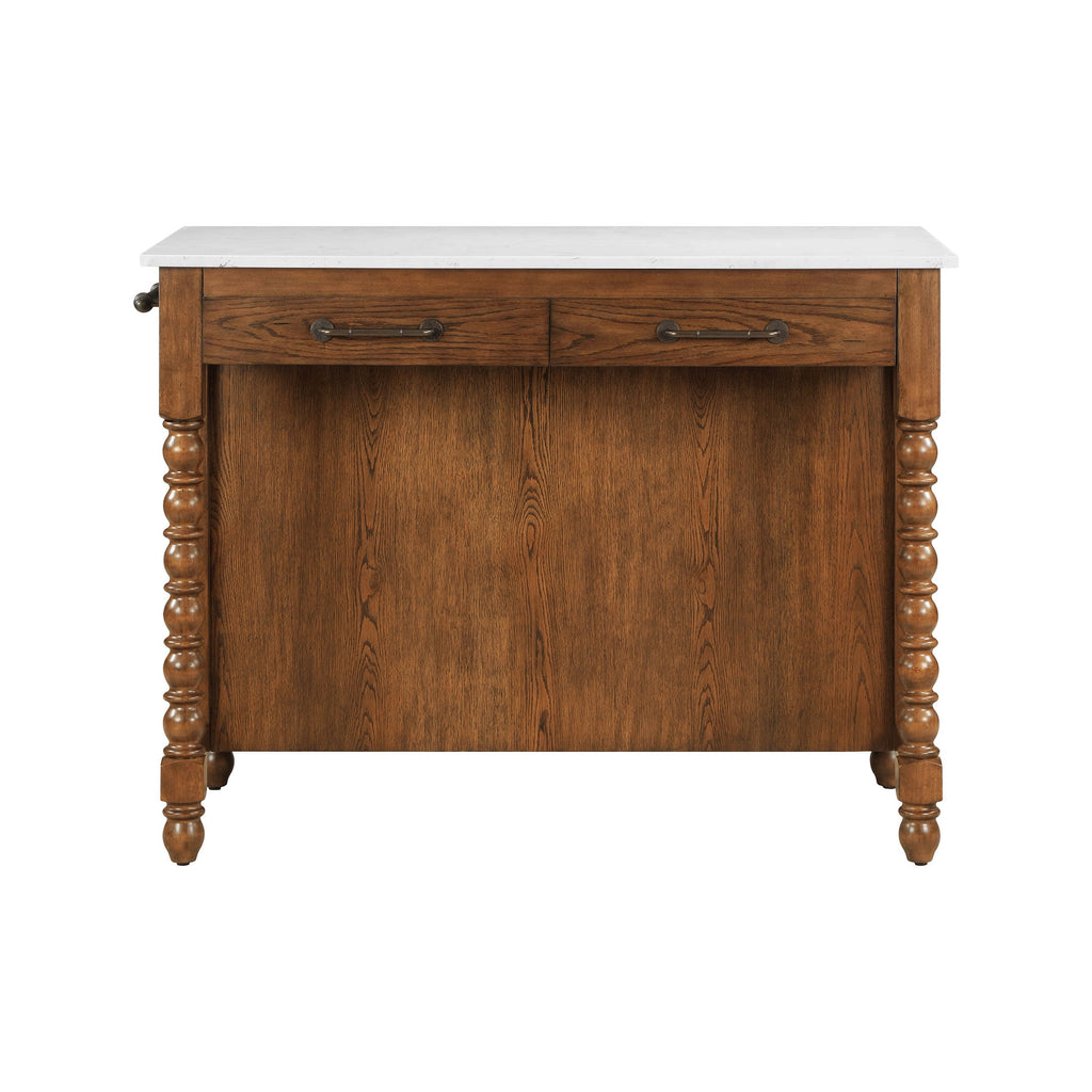 Harper Kitchen Island with Drawers, Homestead Brown