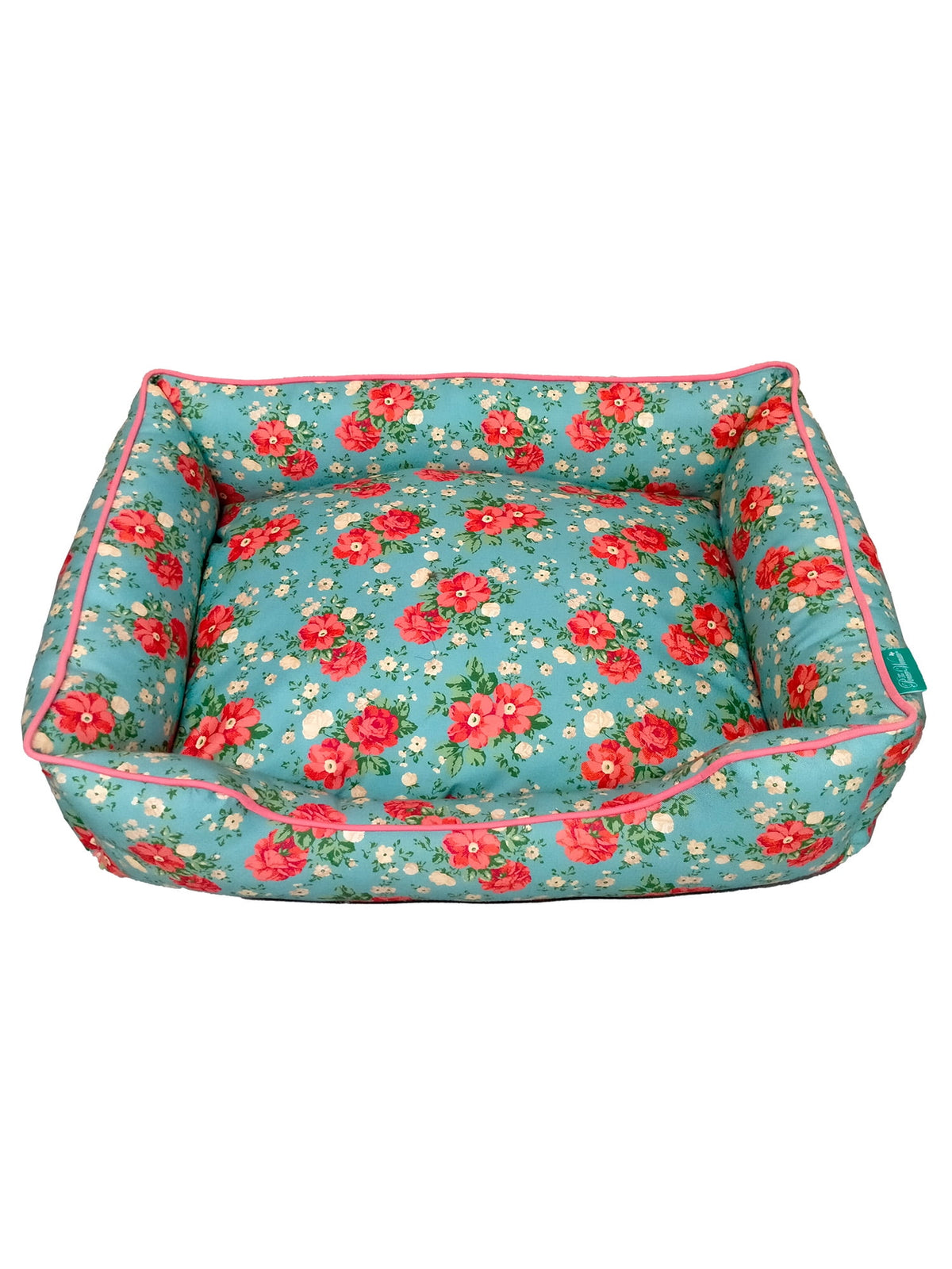 Vintage Floral Medium Pet Bed, Multicolor, 25" x 21"
