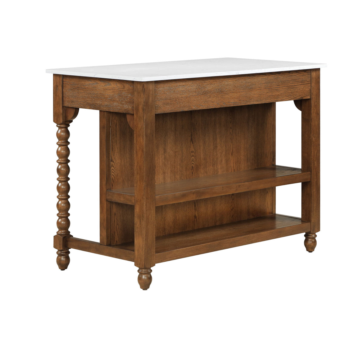 Harper Kitchen Island with Drawers, Homestead Brown