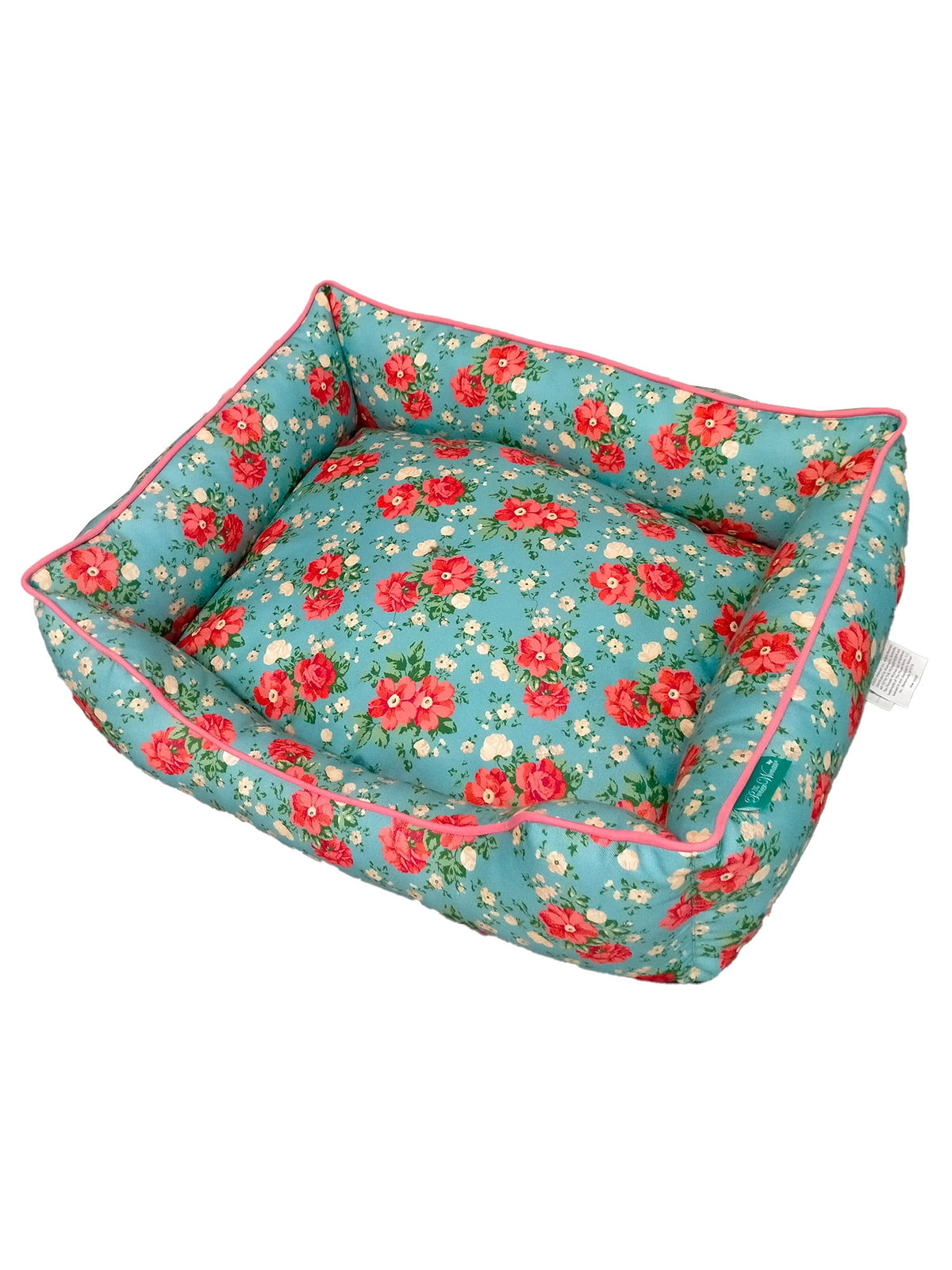 Vintage Floral Medium Pet Bed, Multicolor, 25" x 21"