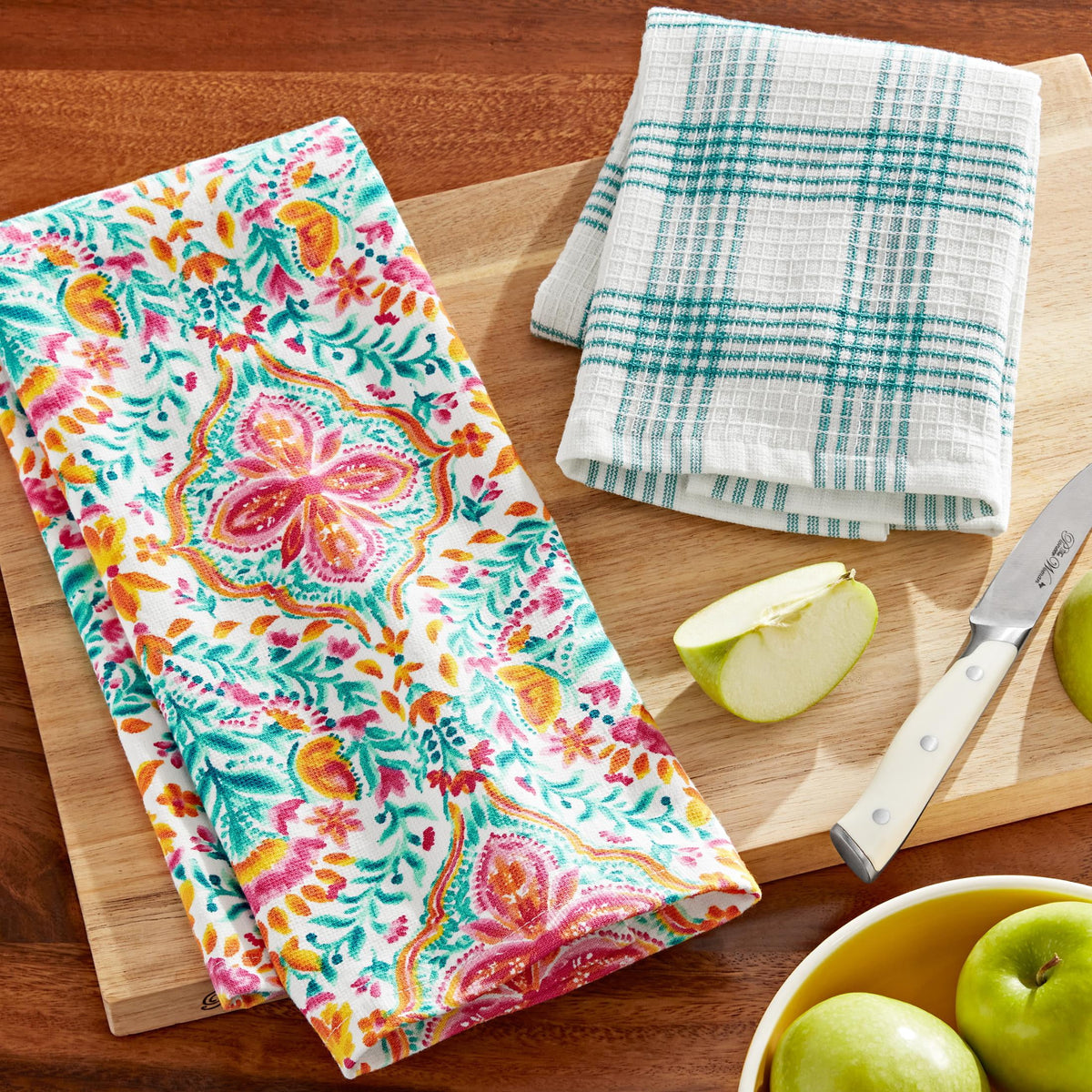 4-Pack The Pioneer Woman Folk Geo Kitchen Towel Set Multicolor 16W X 28L 2-Piece