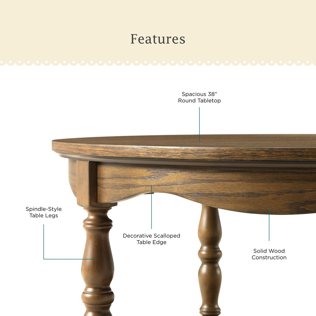 Helen Round Coffee Table, Heirloom Brown