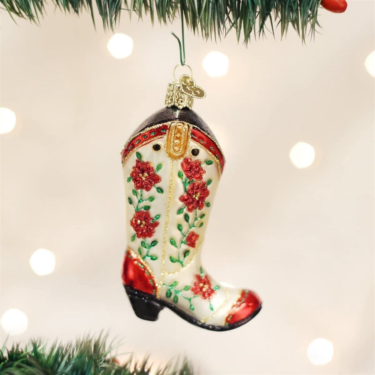 Cowboy Pioneer Collection Glass Blown Ornaments for Christmas Tree Cowgirl