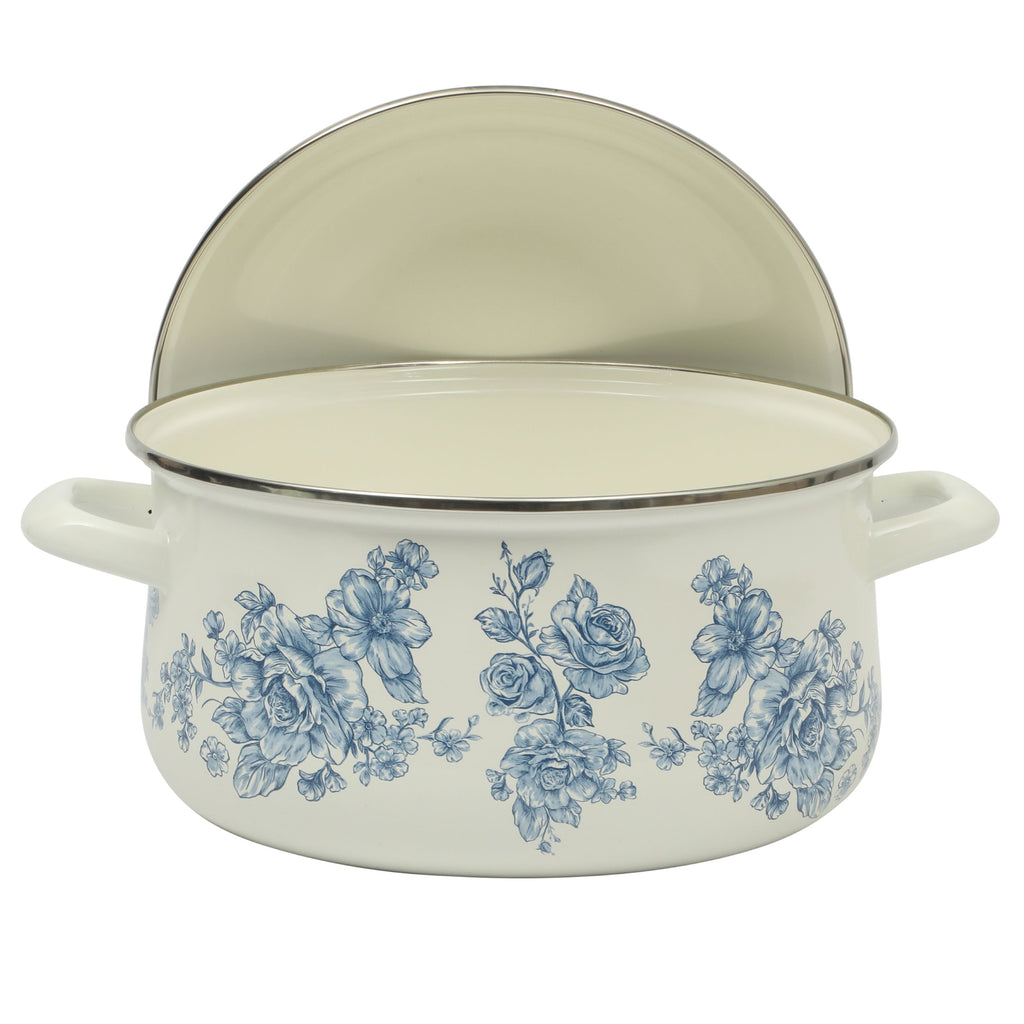 Agatha Enamel-on-Steel 6-Quart Dutch Oven, Blue