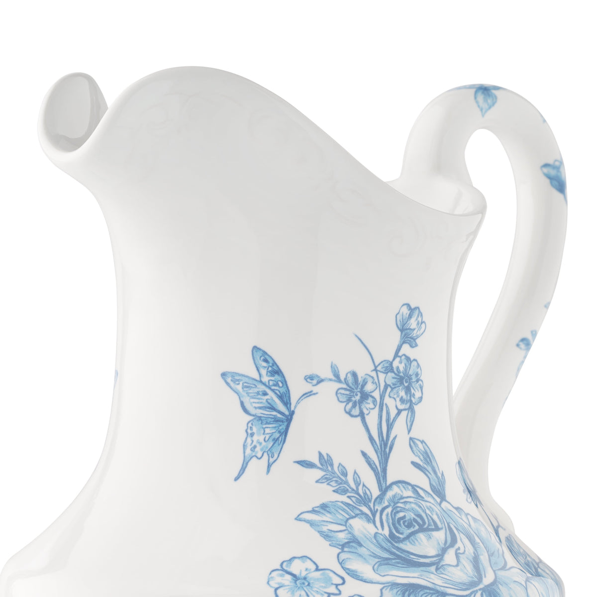 Agatha Stoneware 2-Quart Pitcher, Blue