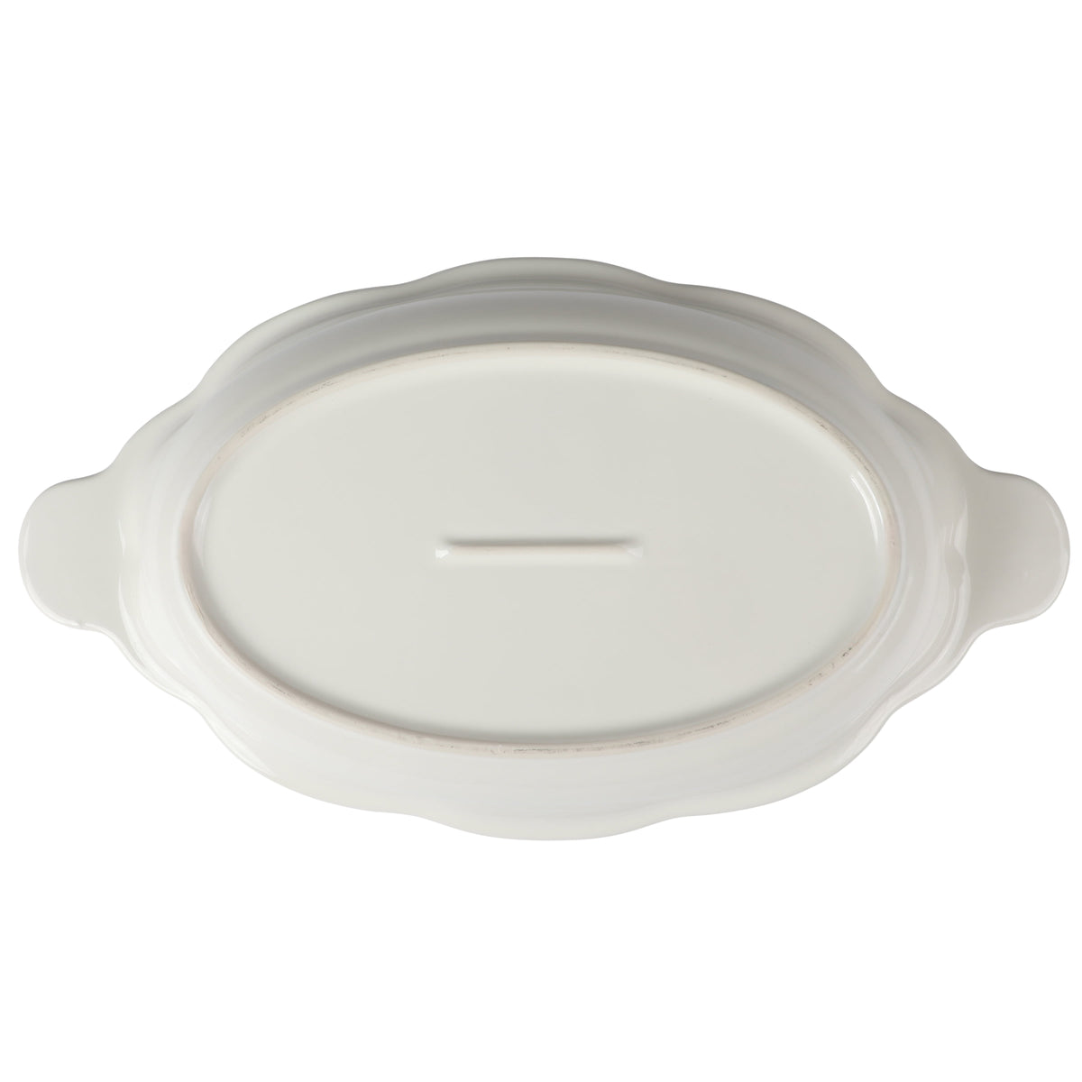 3-Quart Oval Pumpkin Stoneware Baker with Lid, Linen