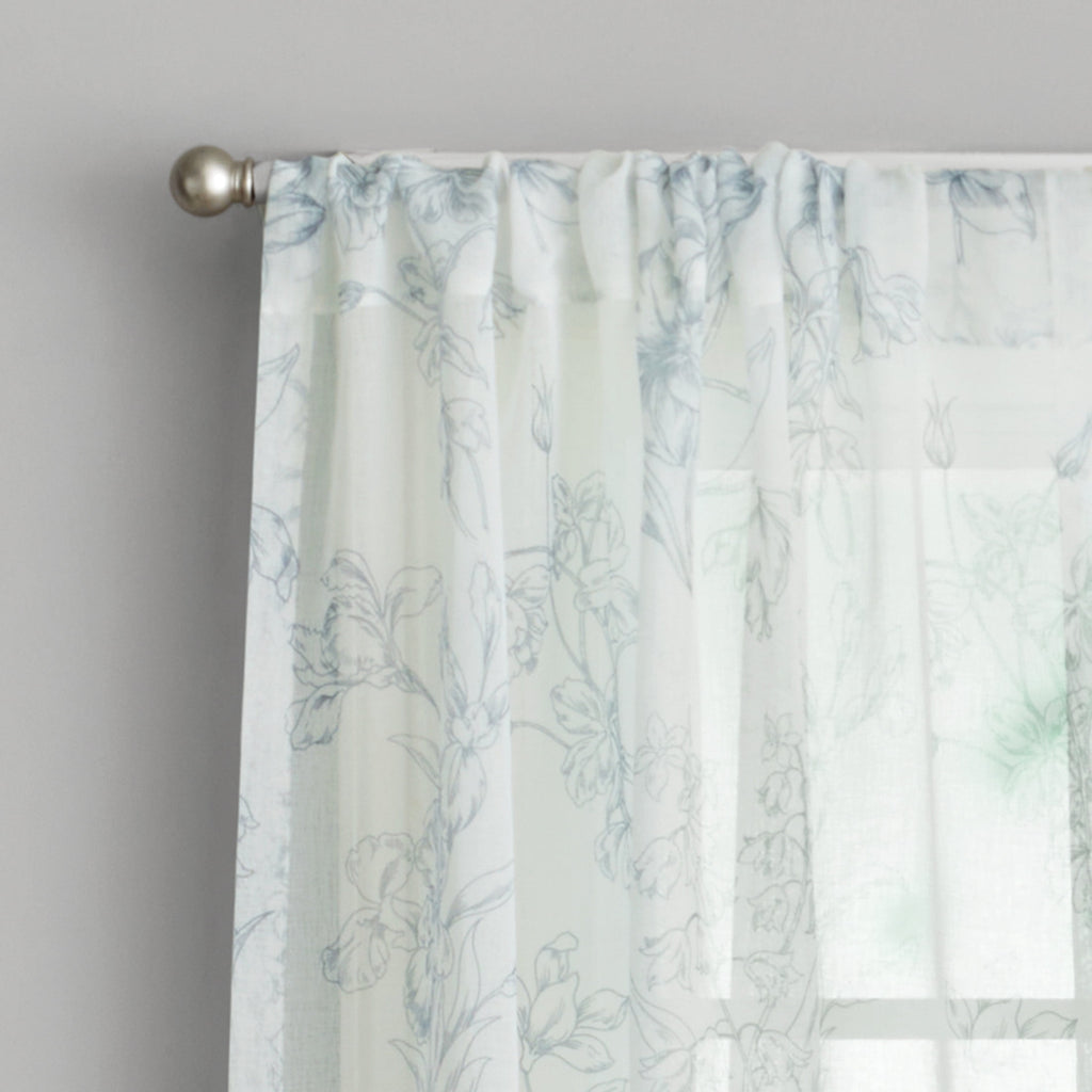 Blooming Bouquet Curtain Panel Pair, Set of 2, Floral, 40"W x 84"L