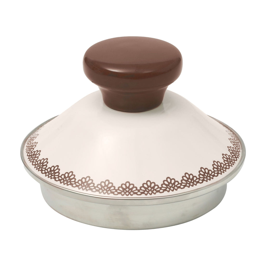 2.0-Quart Enamel on Steel Agatha Tea Kettle, Brown