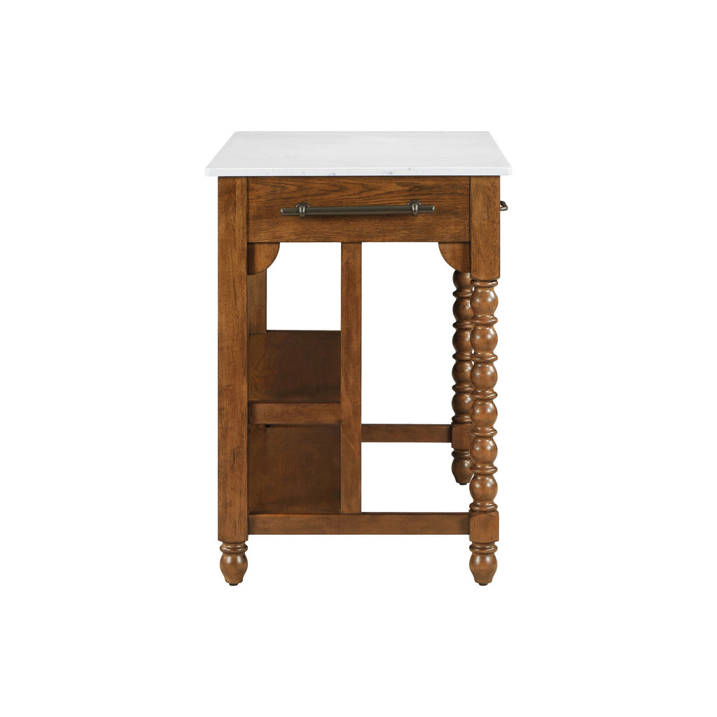 Harper Kitchen Island with Drawers, Homestead Brown