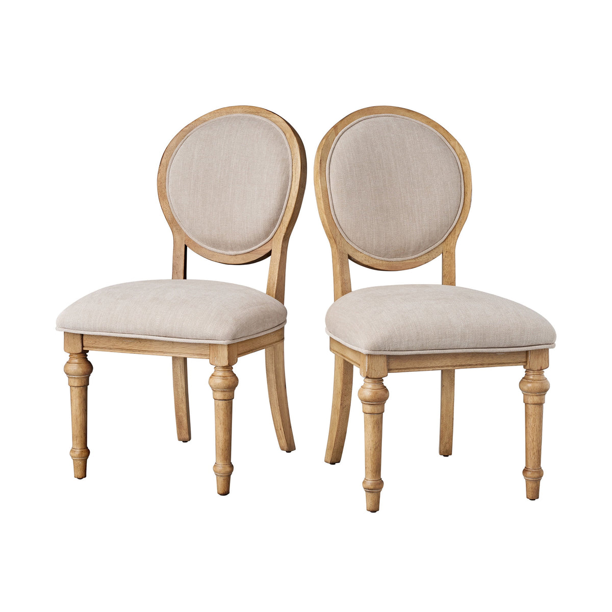 Willa Rounded Back Dining Chairs, Heirloom Wheat, Set of 2