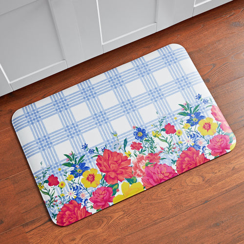 3-Pack The Pioneer Woman Bouquet Plaid Kitchen Comfort Floor Mat Multicolor 20W X 30L