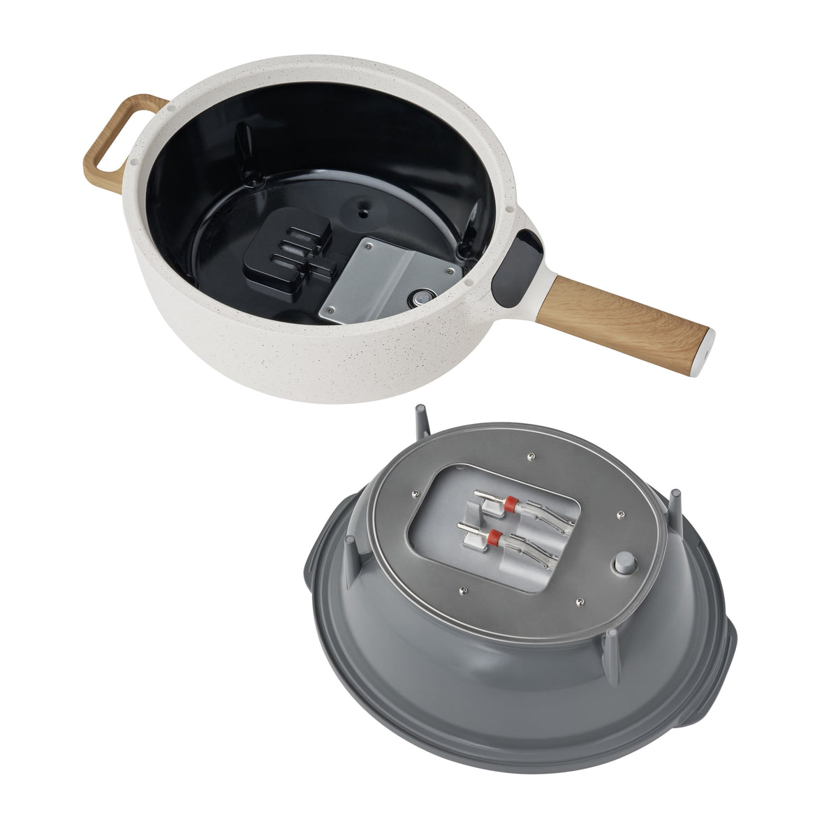 Electric Skillet with Detachable Handle
