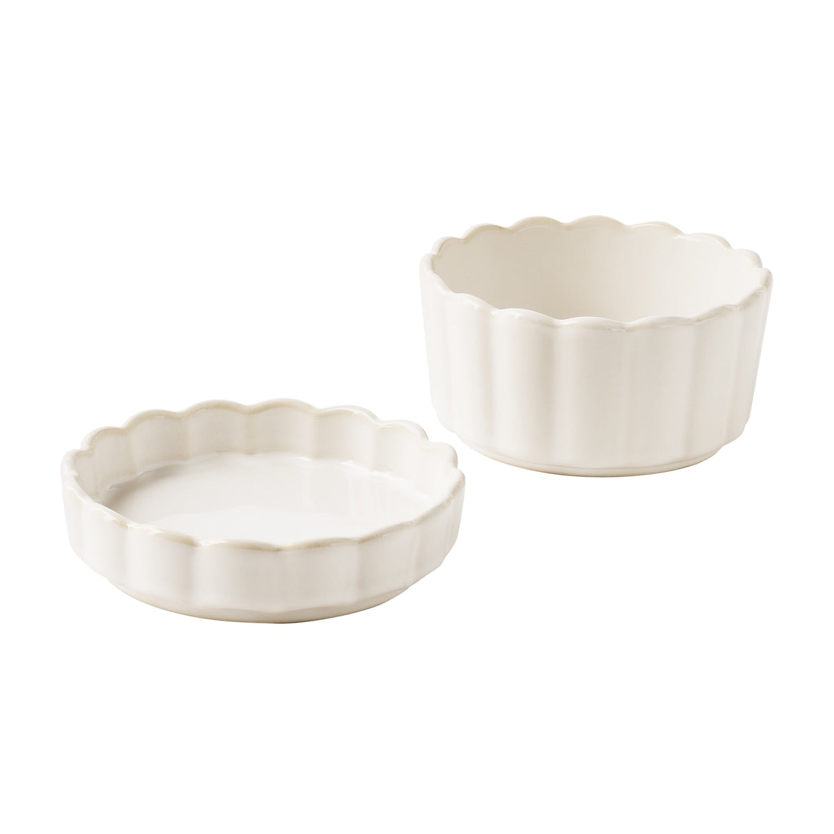 Cream Colette Tray with 3 Bowls with lids