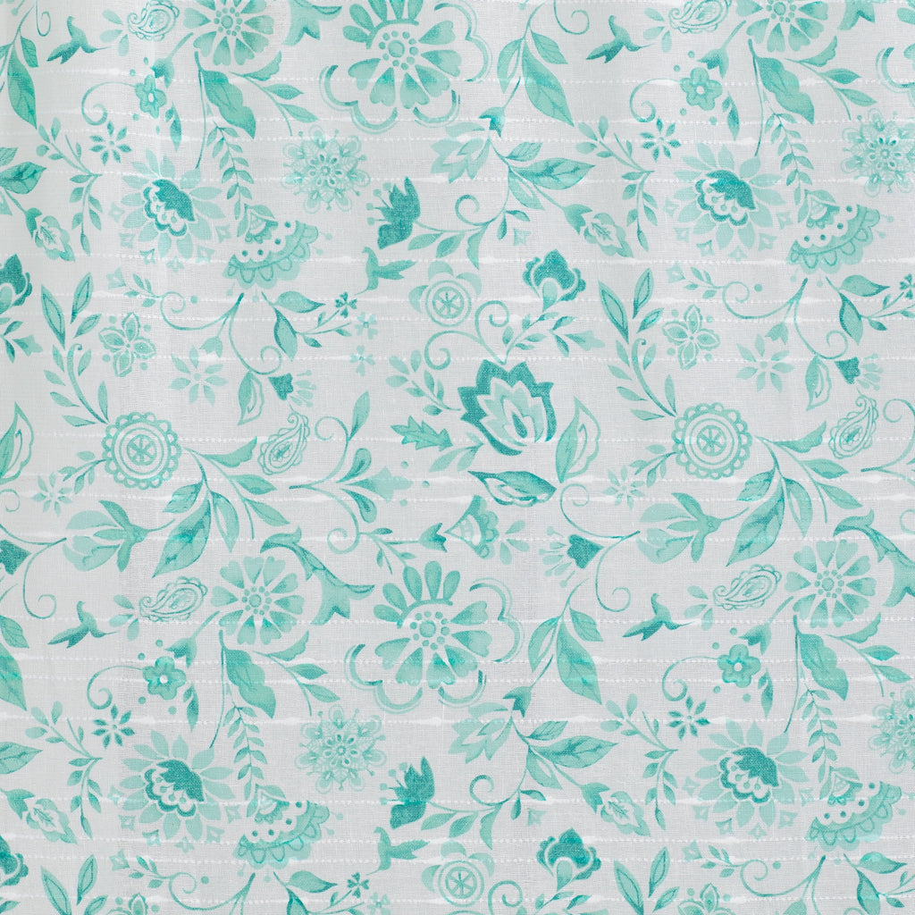 Maize Sheer Curtain Panel, Teal, 1 Panel, 50"W x 84"L