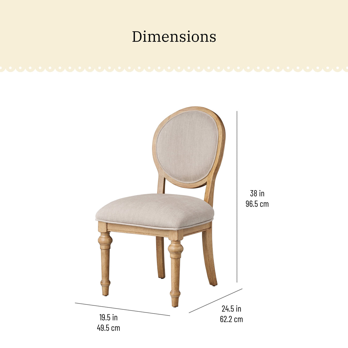 Willa Rounded Back Dining Chairs, Heirloom Wheat, Set of 2