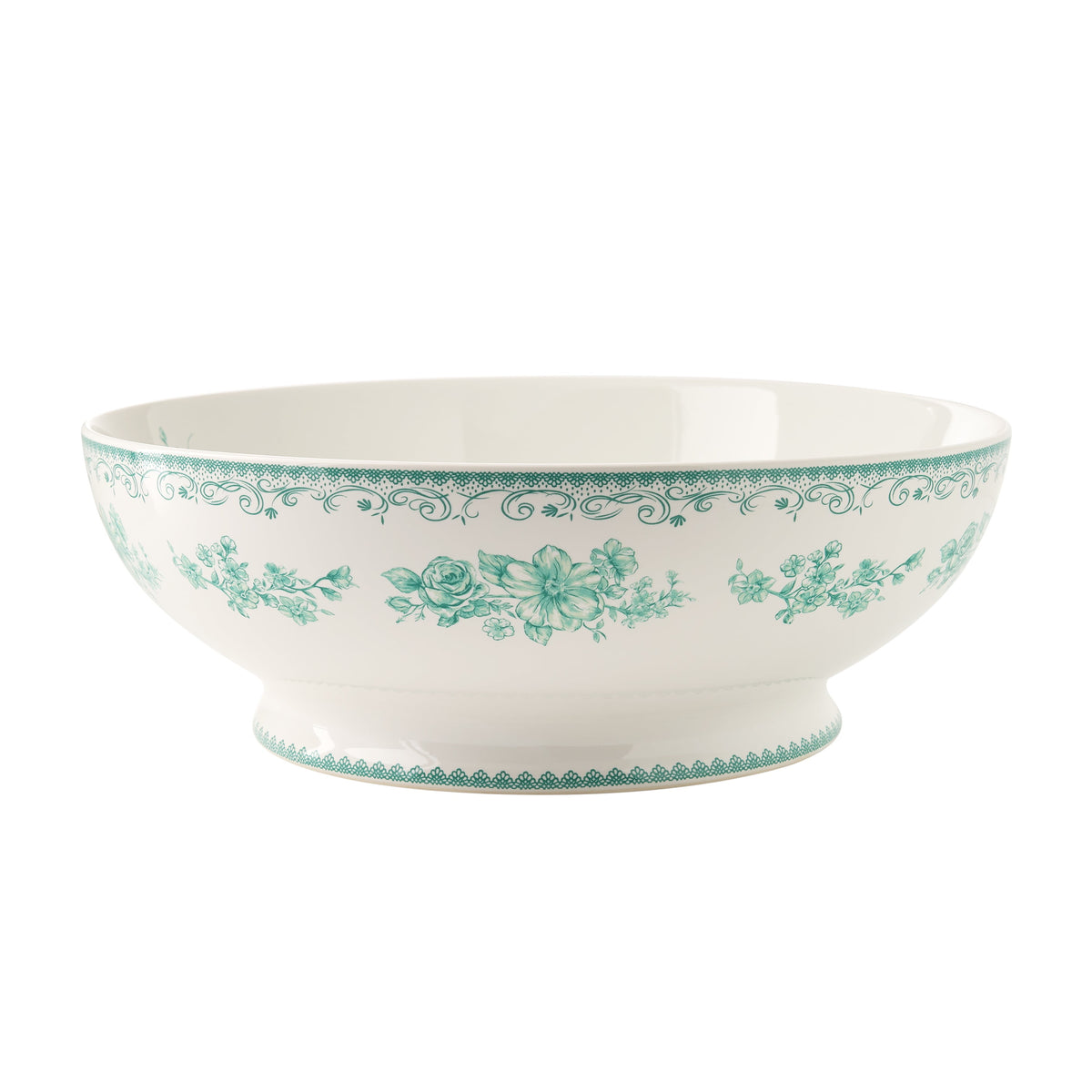 Agatha Stoneware 11-inch Serving Bowl, Green